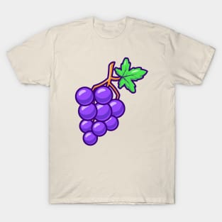 Grape Fruit Cartoon T-Shirt